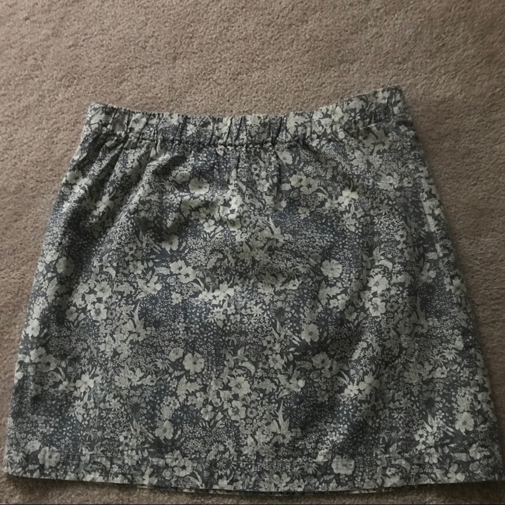 J .Crew Floral Elastic Waistband  Mini Skirt 2